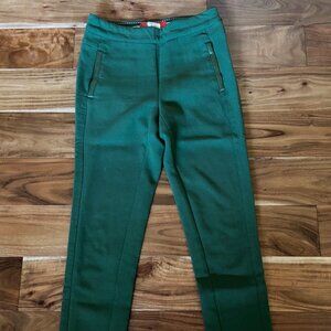 Anthropologie Cartonnier Pants Womens Green Charlie Trouser Tapered size XS